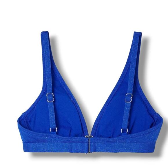 Xhilaration Juniors’ Blue Metallic Bralette Bikini Top – XS, Spandex Blend, New - Picture 3 of 8